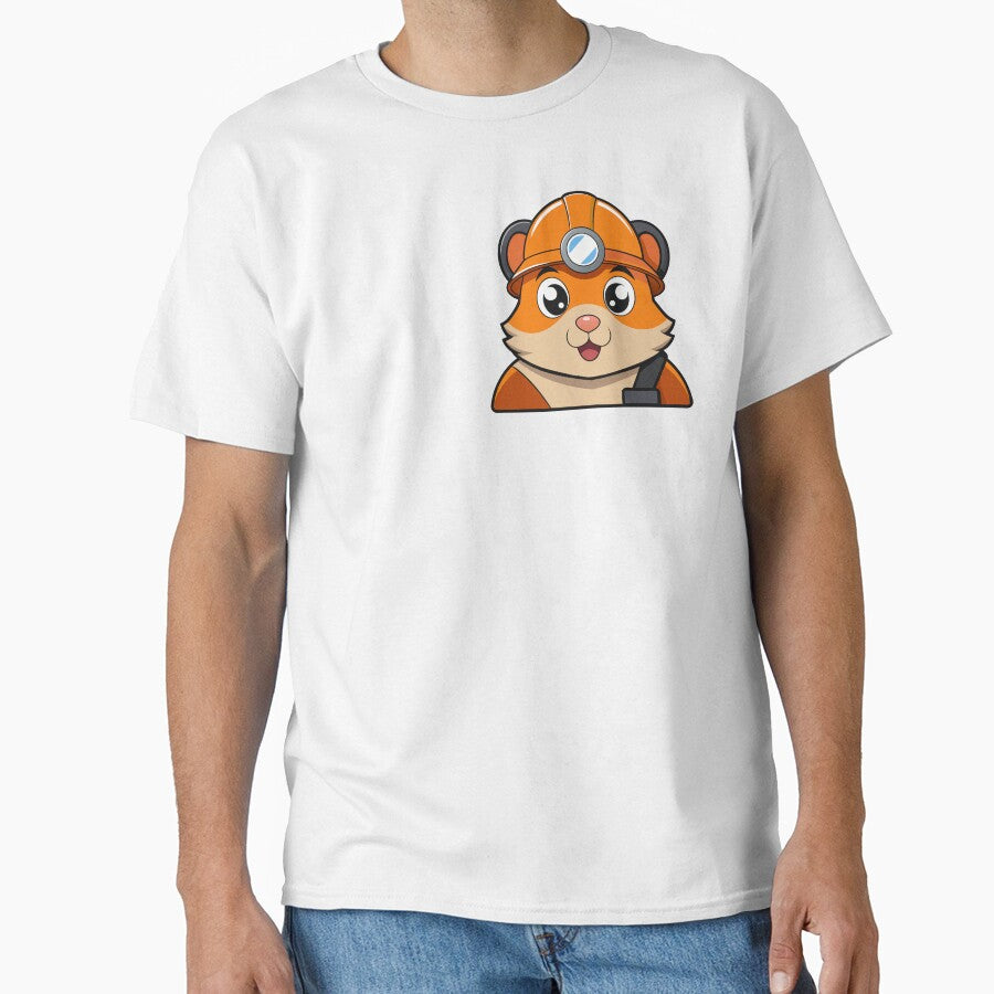Hamster in Orange Miner Helmet with Headlamp. by GregorySmithRed