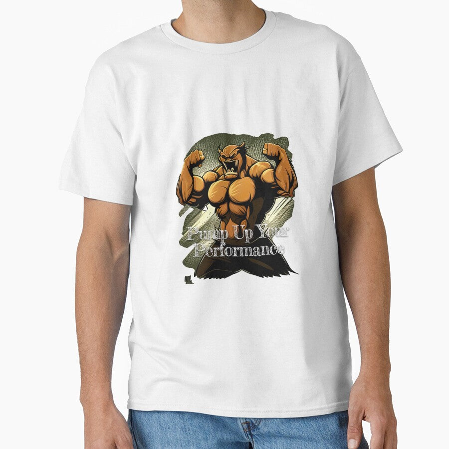 Pump Up Your Performance Bodybuilding Fitness Gym Workout Exercise Merch Print Design by tengamerx