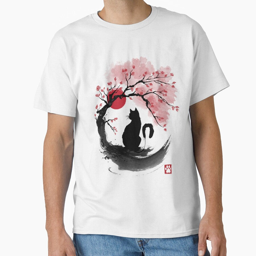 Sakura cat sumi e by zoezowie79