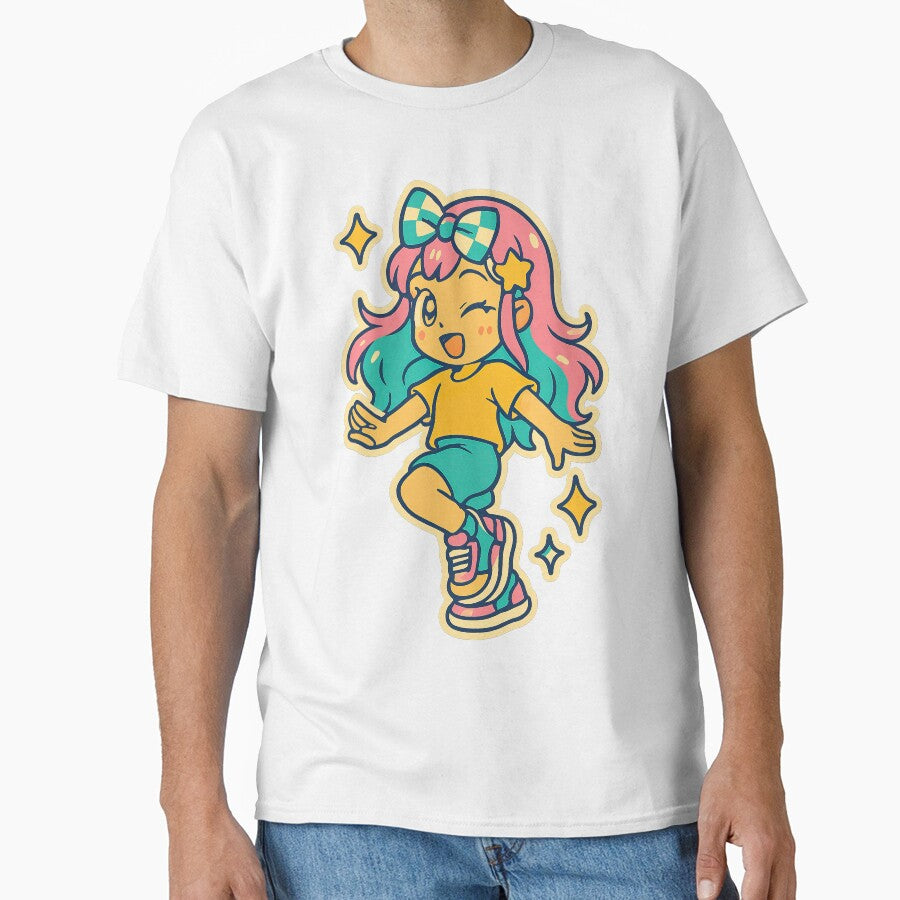 Kawaii Anime Girl, Y2K Aesthetic, Dancing by graphic-genie
