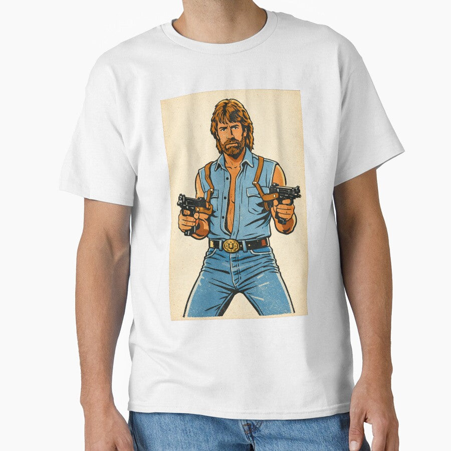 Chuck Norris Retro Art Portrait by DeVree