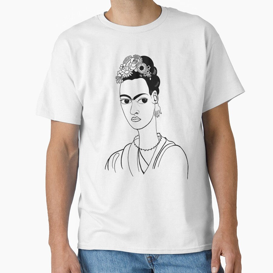 Frida Kahlo Black and White by Neadski