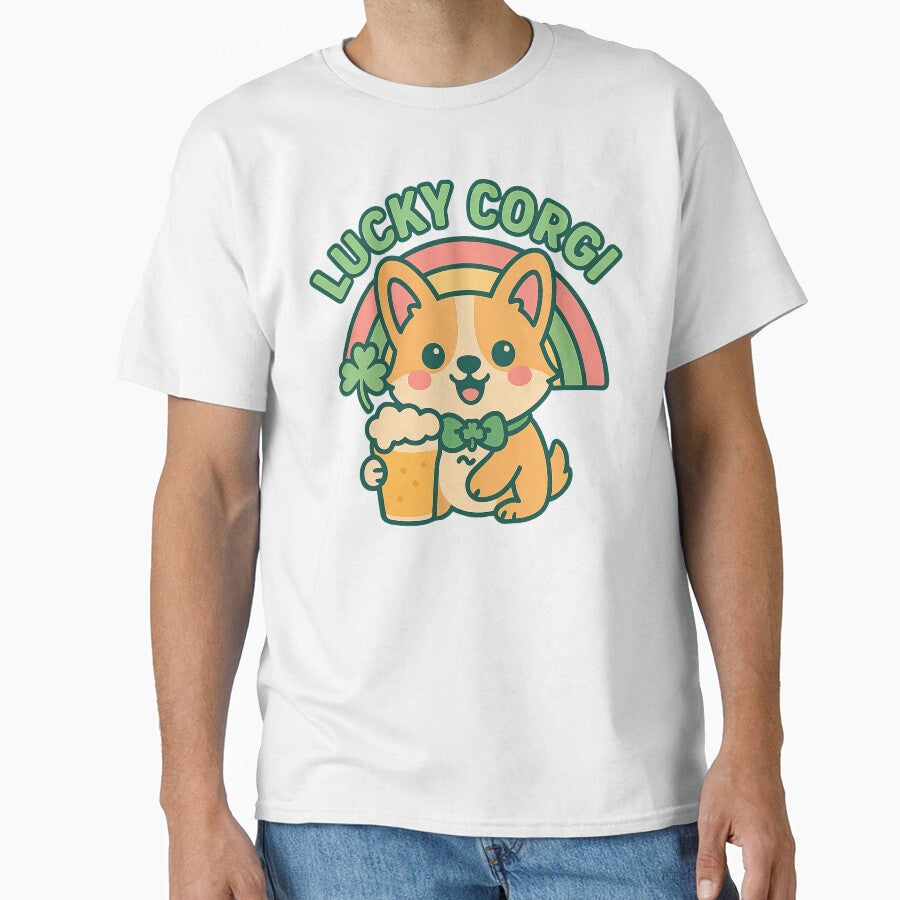 Cute Kawaii Corgi, Cute St Patricks Day Corgi by graphic-genie