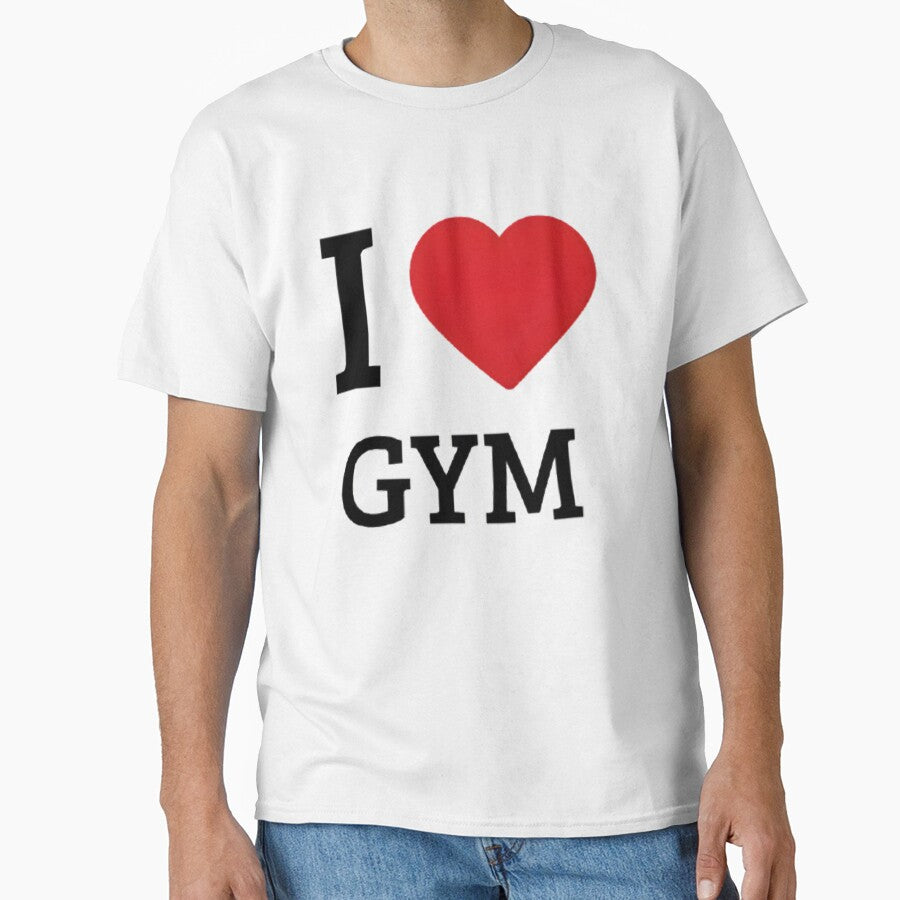 I Love Gym – Fitness Lover Heart Workout Motivation Minimal Design by Rebel Weave