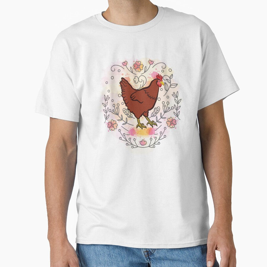 wildflower chicken, Farmer Gift by storefoxmix