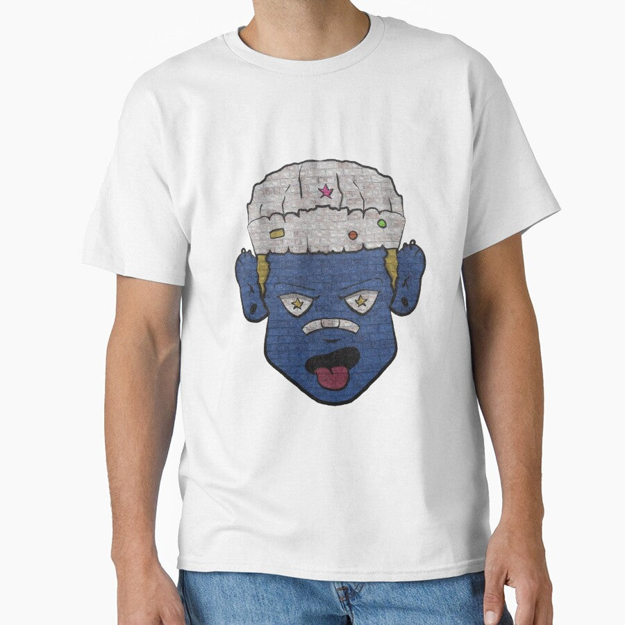 Blue Mask Head Graphic by Retro Whimsy