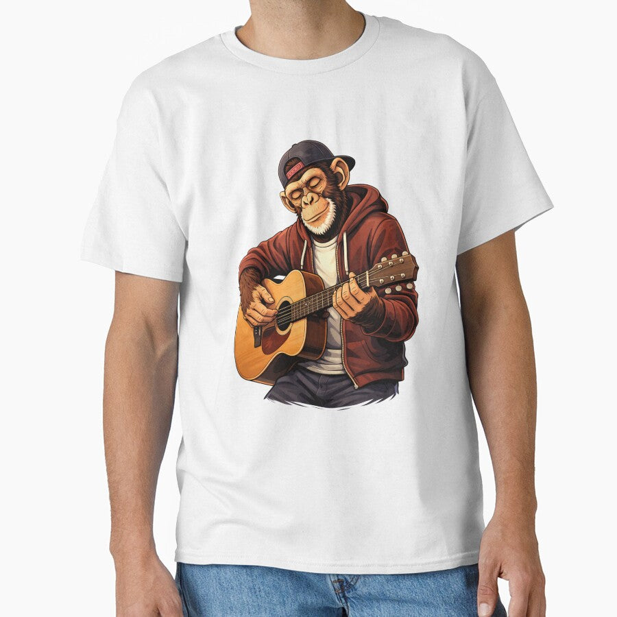Cool Guitar Player Monkey – Relaxed Musician Lifestyle Streetwear Animal Art by ColorSplash123