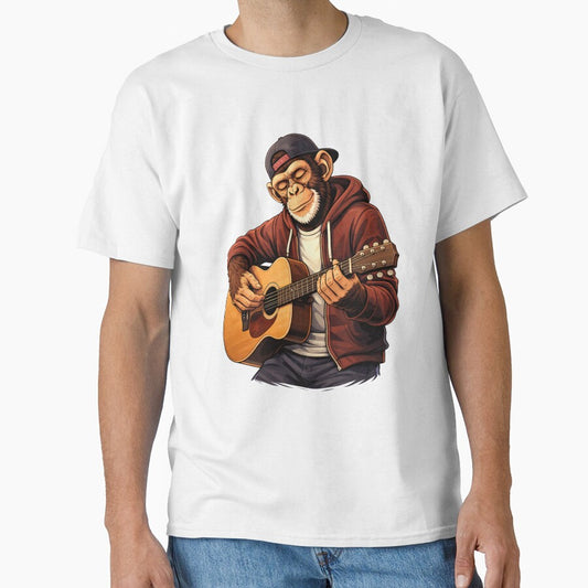 Cool Guitar Player Monkey – Relaxed Musician Lifestyle Streetwear Animal Art by ColorSplash123