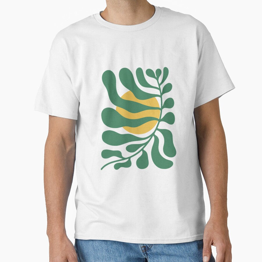 Sun and Leaf – Minimal Boho Botanical Art by Thodinang