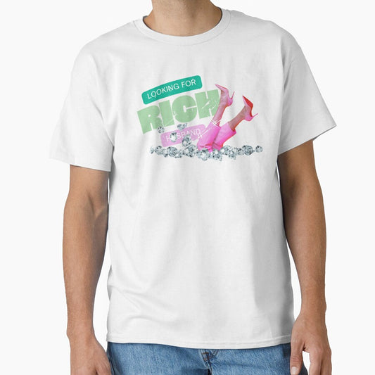 In Search Of Rich Husband - Funny Vacation Tshirts by karolina lindy