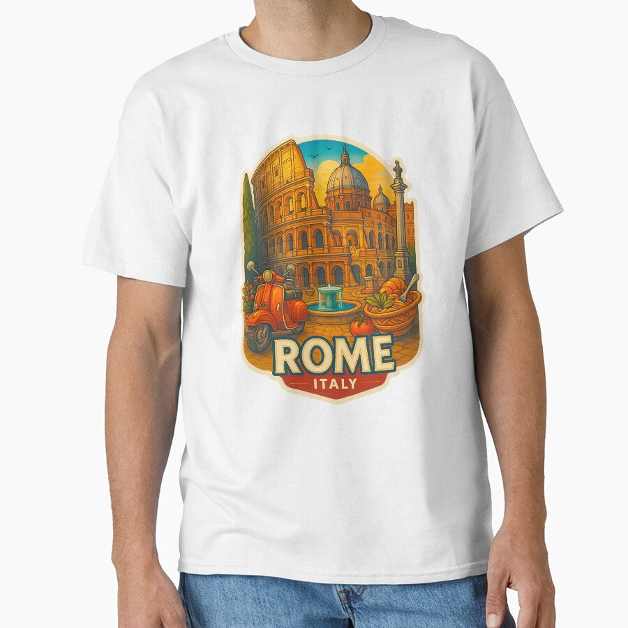 Rome Travel Sticker Design, Rome Decal , Luggage Sticker Art, Travel Poster by SusannesArtShop