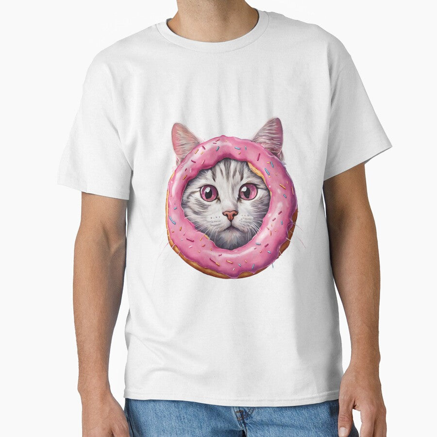 Funny Pink Donut Cat by silviaol