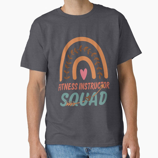 fitness Instructor Squad Rainbow Quote Gift Idea For Men and Womens - Funny fitness Instructor by Mmmm3344