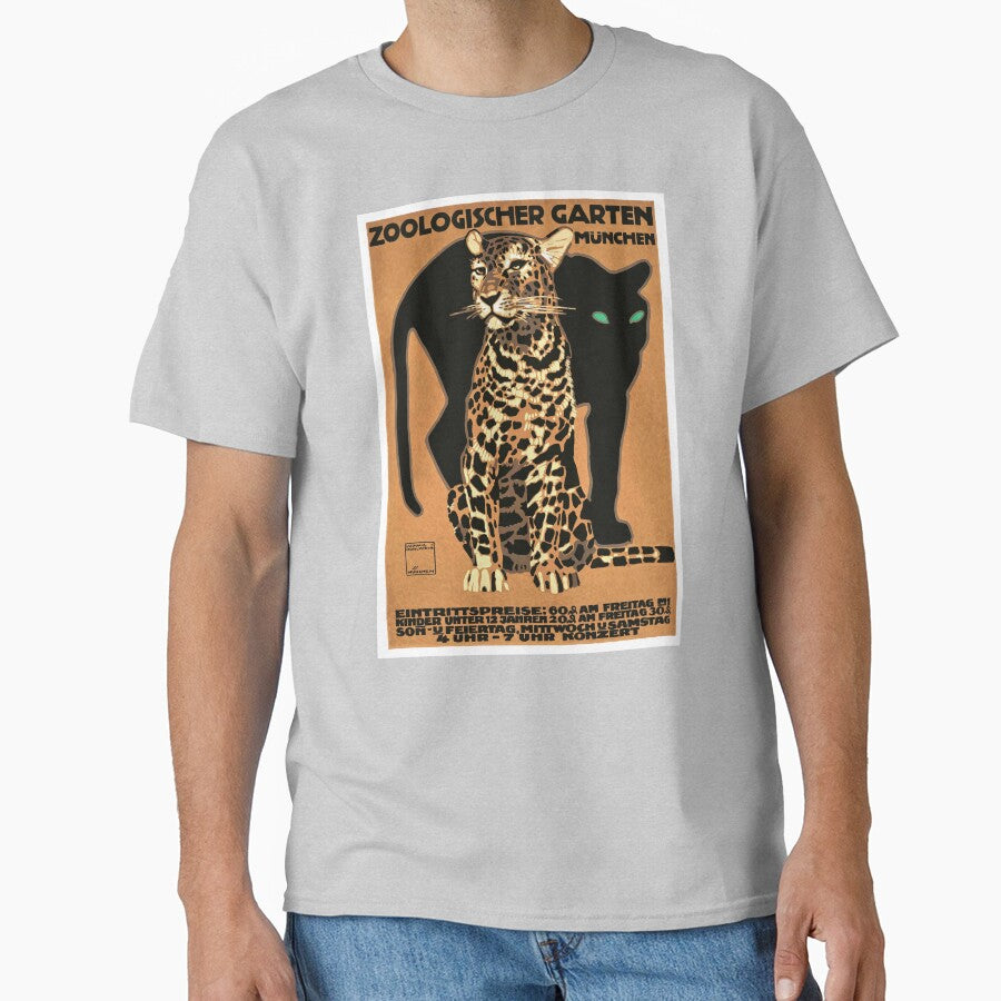 1912 GERMANY Munich Zoo Leopard And Panther Poster by retrographics