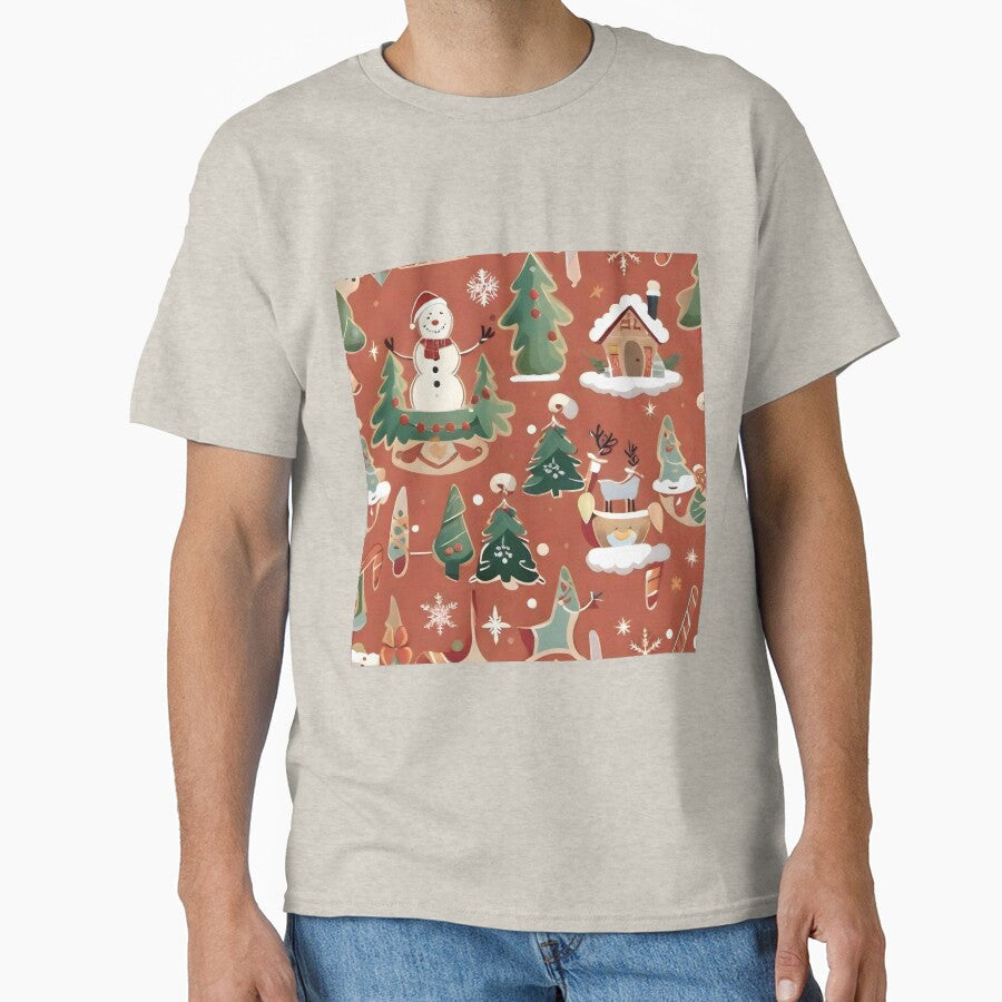 Beautiful Retro Boho Abstract Christmas Holiday Pattern by PlanetMarker