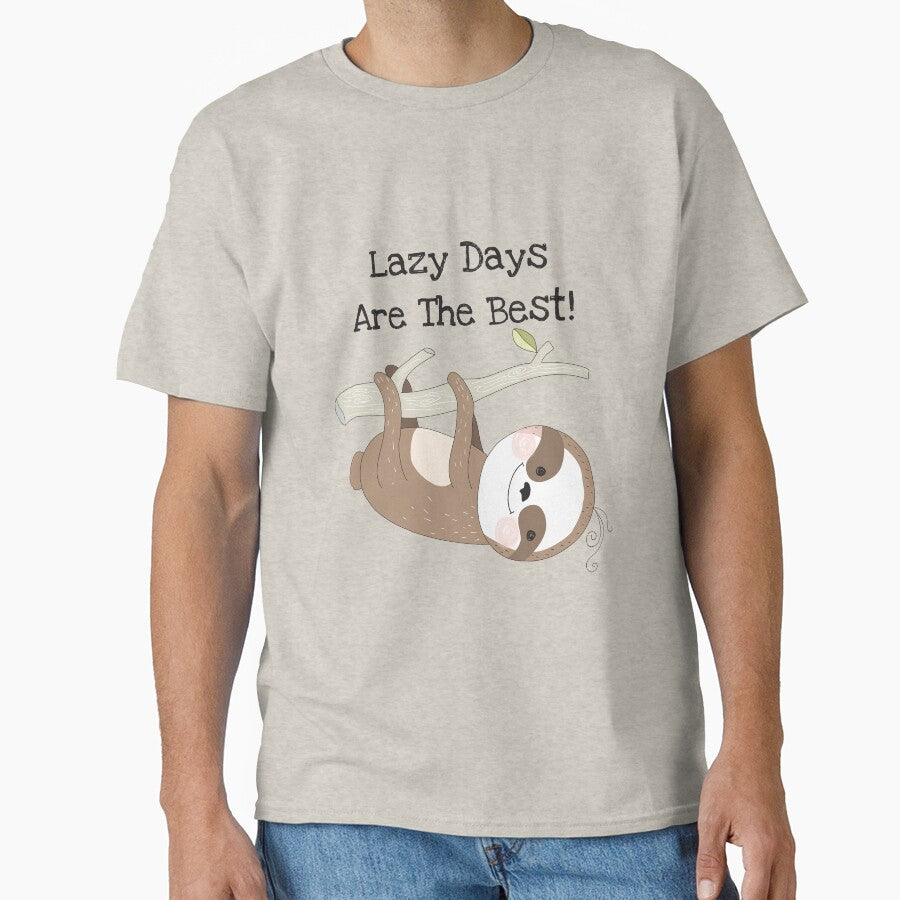 Cartoon Animals Sloth Lazy Days are Best by peacockcards