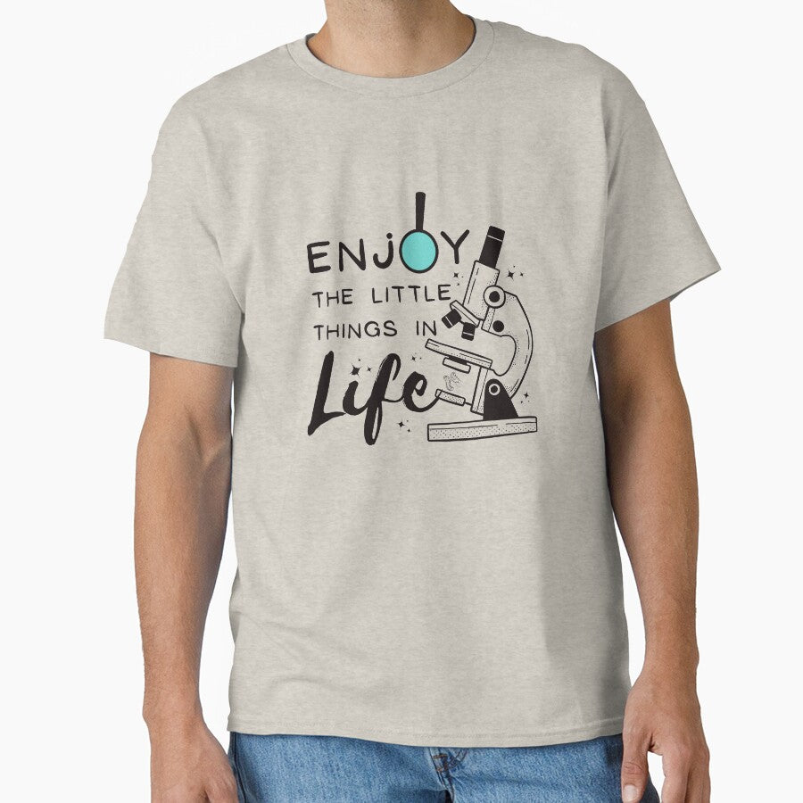 Enjoy the little things in life Science microscope quote by FlyShop1