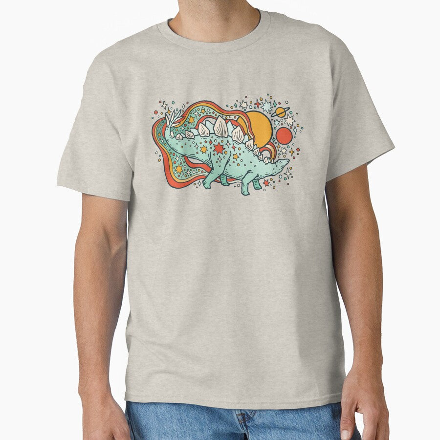 Star Stego | Cosmic Dinosaur Art | Retro Reptile Palette by OMEGAFAUNA