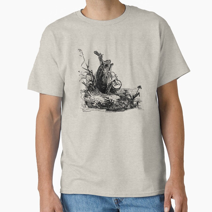 Cottagecore Aesthetic with Vintage Banjo-Playing Froggy, Goblincore Guitar Animal, Emo Frogge Serenade, Singing Toad Theme by MinistryOfFrogs
