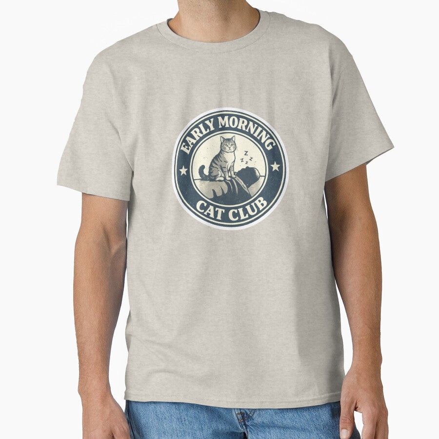 Early Morning Cat Club Vintage Badge by EastEndTownie