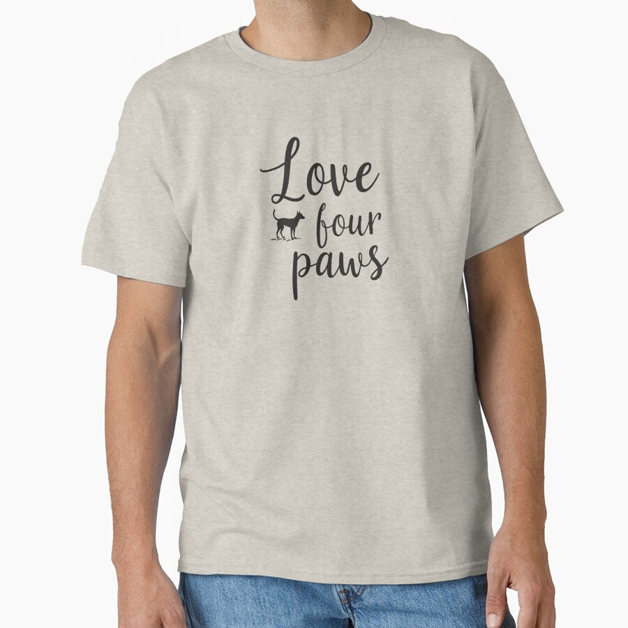Love Four Paws Dog Lover Shirt by RVJdesigns