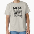 Yoga Saying More Stretching Less Stressing Motivational Quote by SoccaTamam