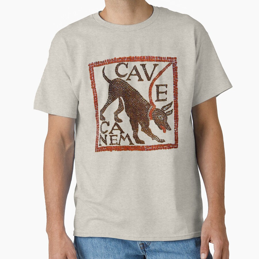 Antique Roman Mosaic Cave Canem Beware The Dog by Pixelchicken