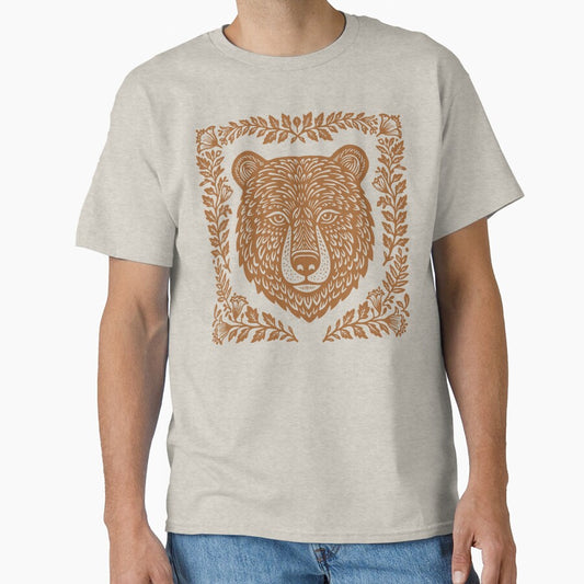Floral Bear Folk Art Nature Lover Outdoorsy by Y-Vibes