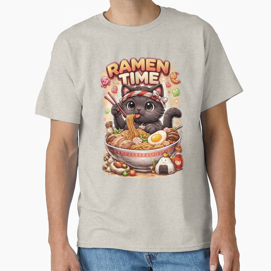 Cute Ramen Cat Kawaii Food Lover Design by Nixora