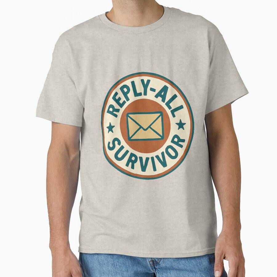 Reply-All Survivor — Retro Office Email Badge (Workplace Humor) by BadaBingBear