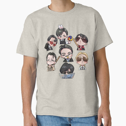 BTS Chibi Gangster Members Cute Kpop World Tour 2026 Classic T-Shirt by STAATI