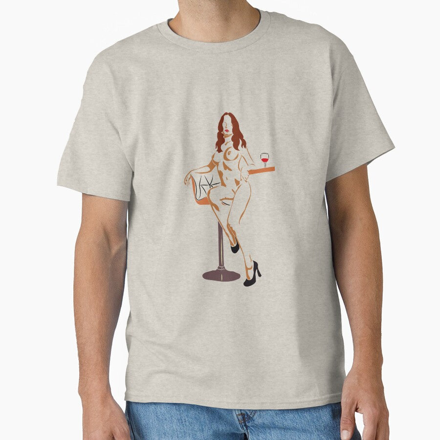 Wine Time - Curvy Woman with Wine Glass Illustration by Ihor Ivanov