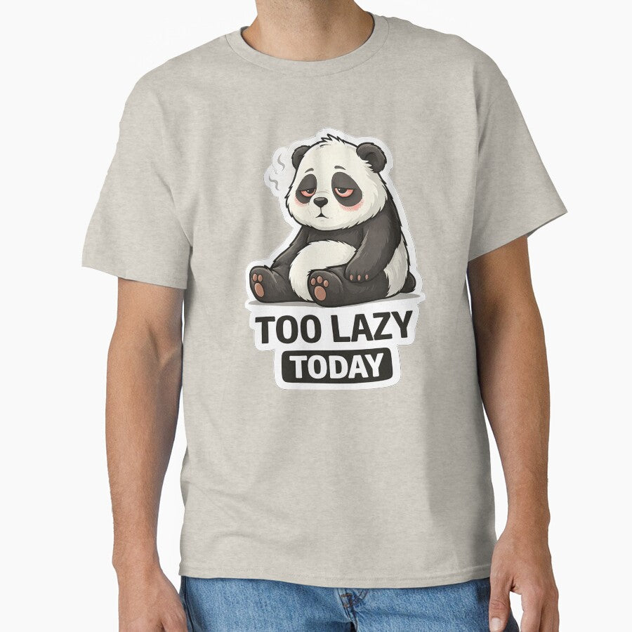 Too Lazy Today Panda Sticker | Funny Lazy Mood Cute Design by TheLazyVibe