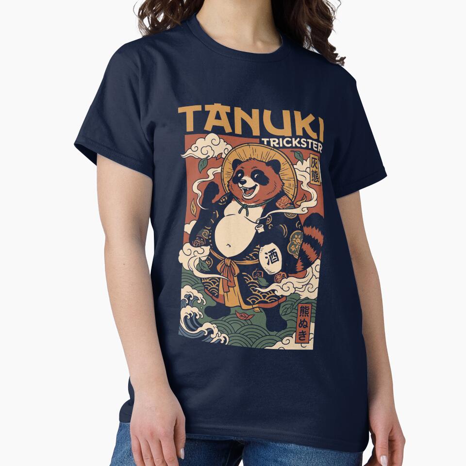 Tanuki Trickster Japanese Folklore Kawaii Art by Odd World