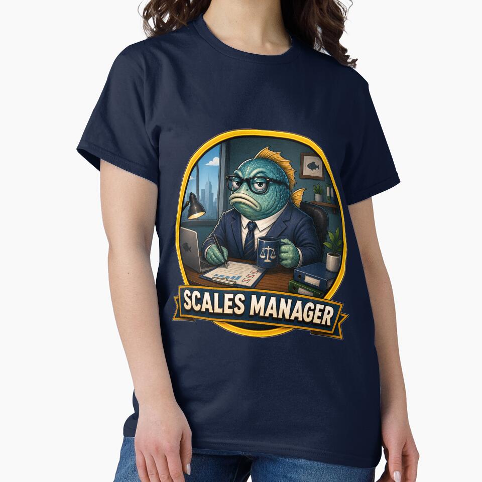 Scales Manager – Funny Office Fish Cartoon by Fa-Shirt01