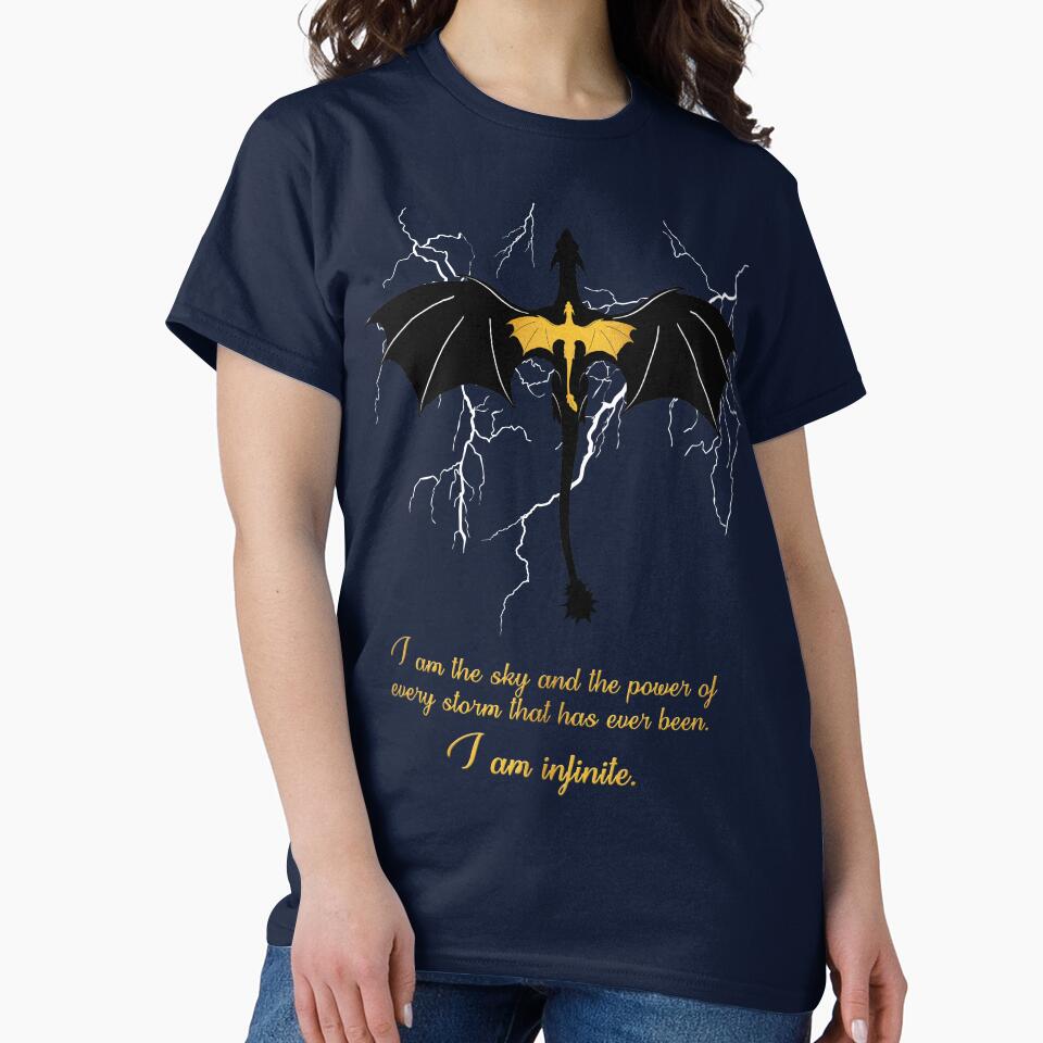 I Am Infinite - Fourth Wing, Tairn and Andarna, Lightning, gold, white lightning by Nici03