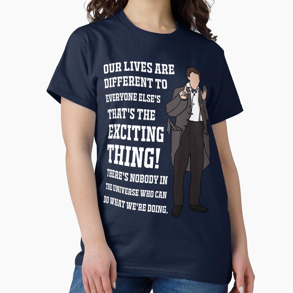 The 2nd Doctor: "Our lives are different to every one else's that's the exciting thing!" (White) by sci-fi-nerd