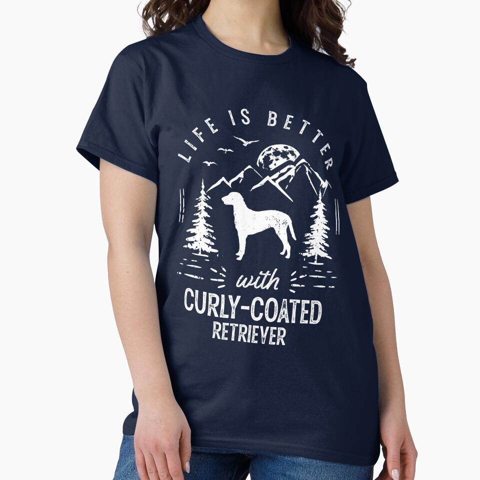 Life is Better With Curly-Coated Retriever Dog by rafaeltto