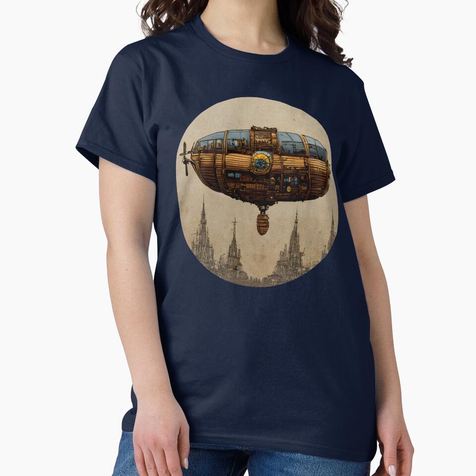 Steampunk Airship Clockwork Flying Blimp Contraption by MythicPrompts