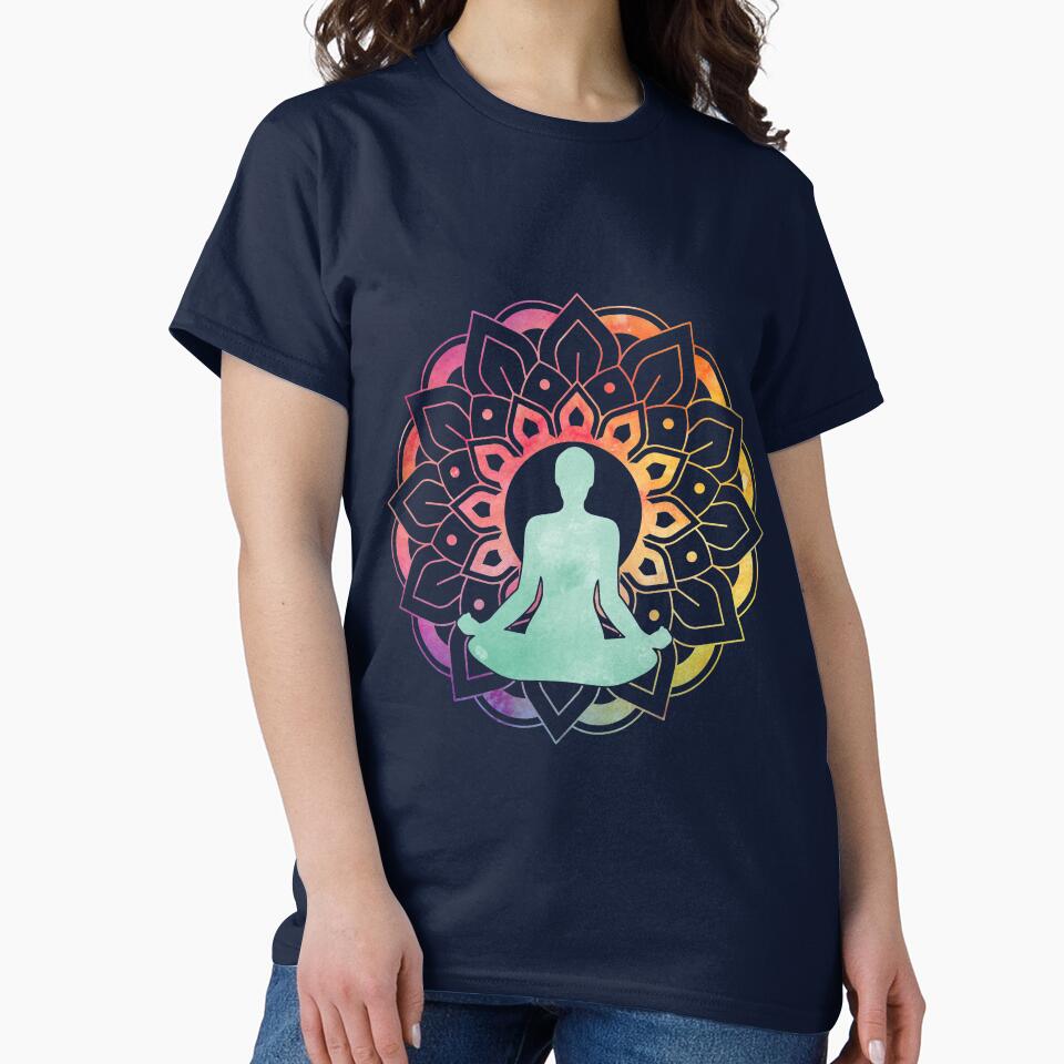 Padmasana Yoga abstract Mandala by Khushi Graphics