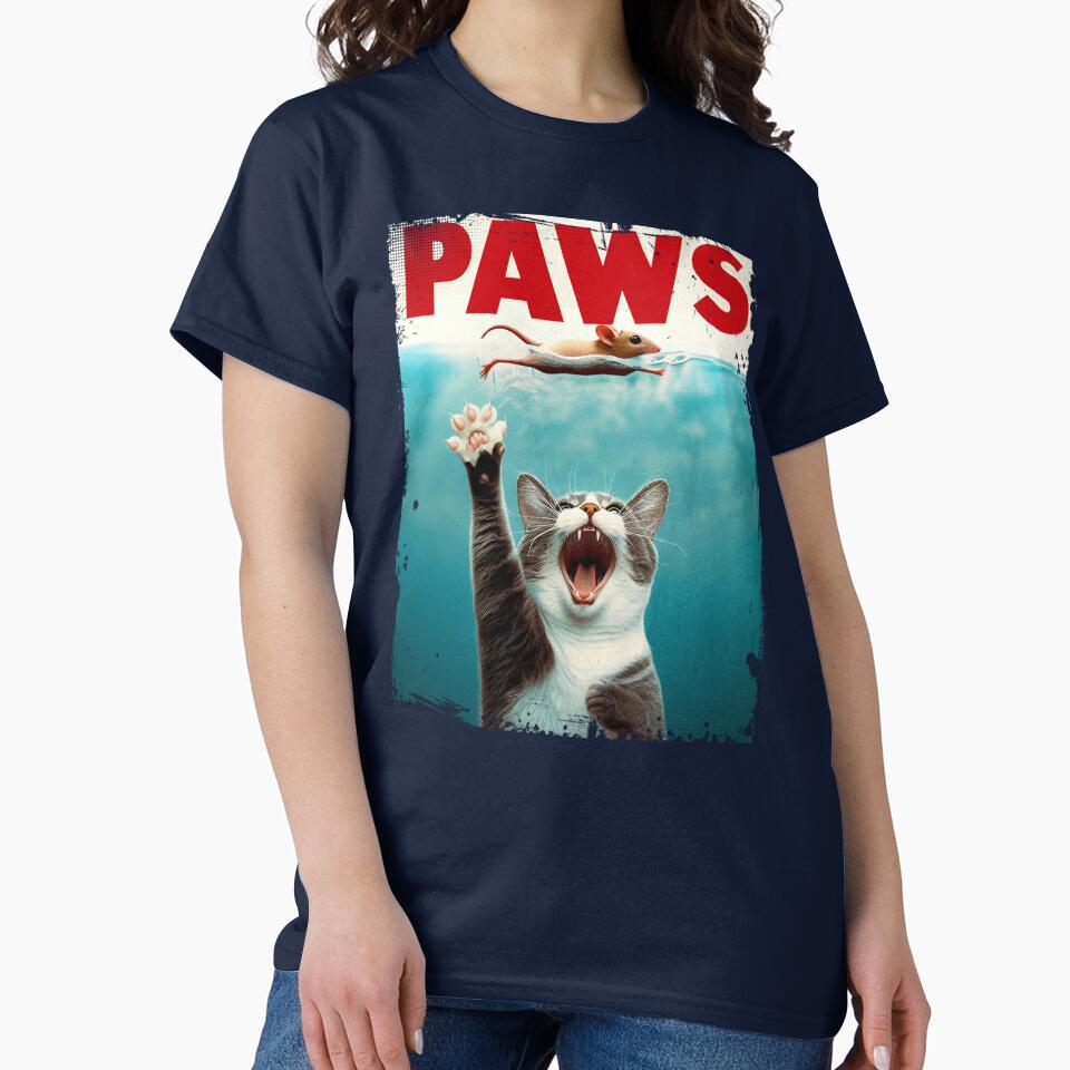 Jaws - Paws, funny cat catching a mouse by Kondi-Art