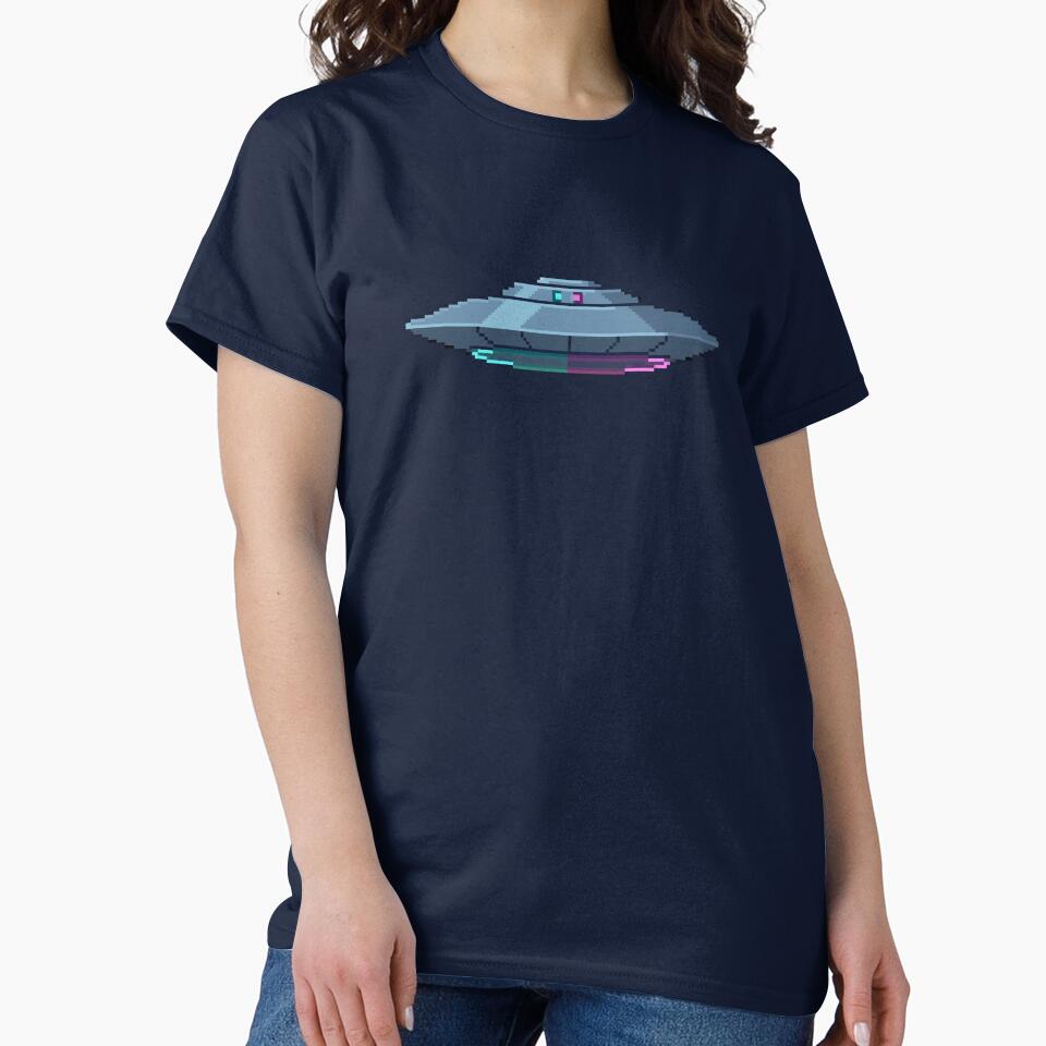 Retro UFO Pixel Art by Aerianwind