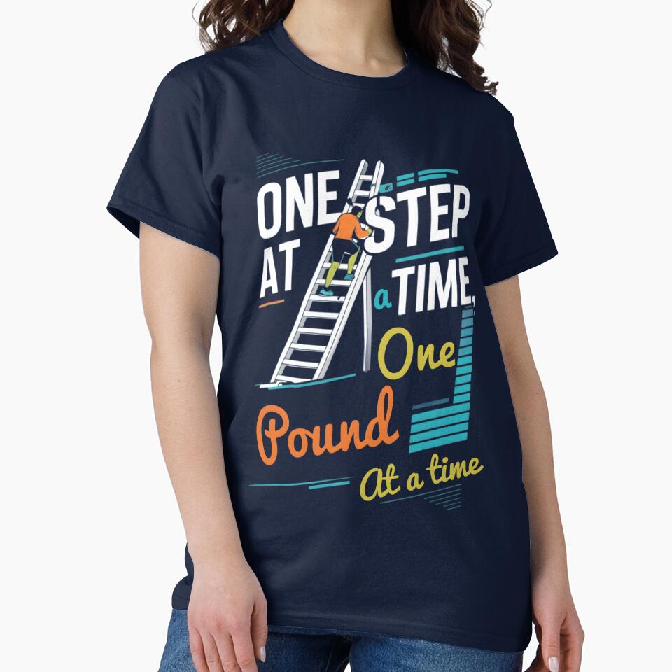 Step at a Time, One Pound at a Time | Motivational Fitness Design by NoviaRobert