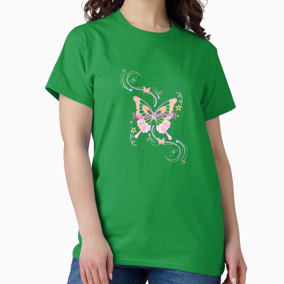 Just Be Yourself Butterfly Aesthetic Cute Pastel Kawaii Design by starcreative22