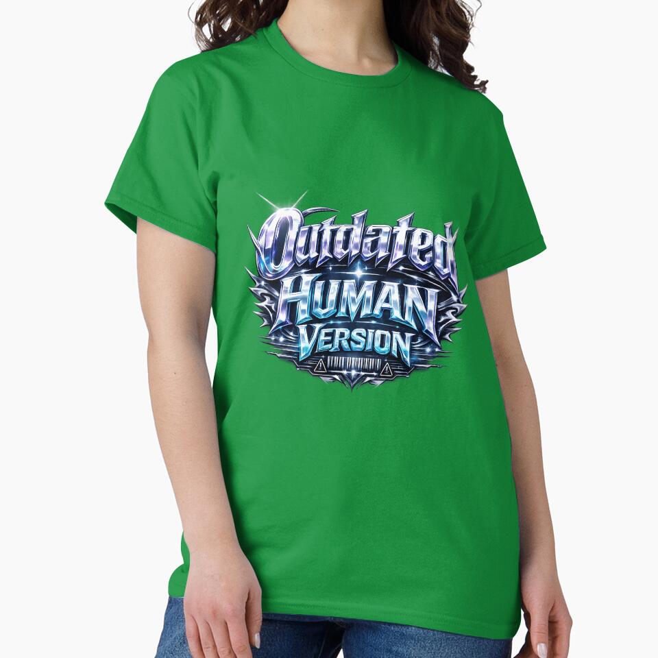 Outdated Human Version – Futuristic Y2K Cyber Typography Design by XxZainStylexX