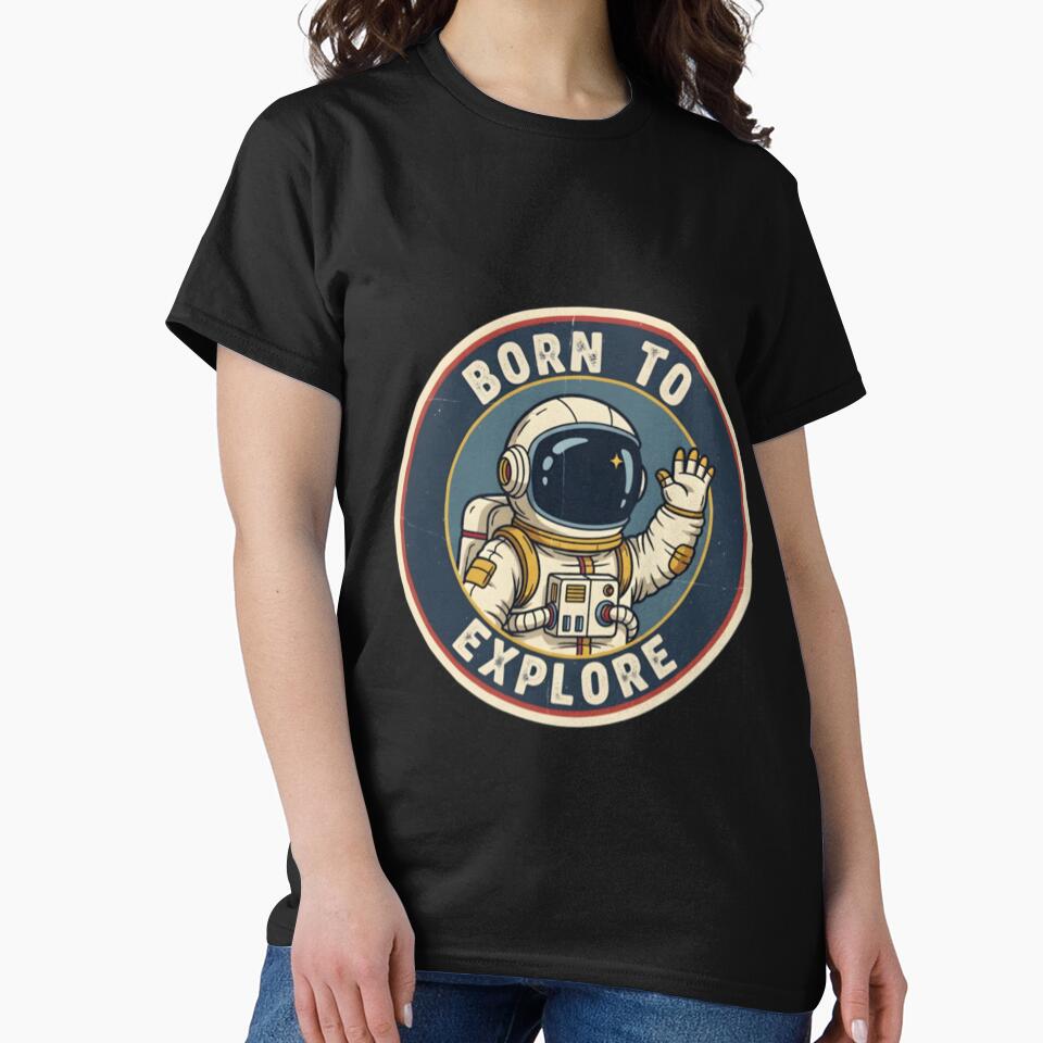 Born to Explore – Vintage Astronaut Space Design | Retro Galaxy Adventure Badge by Altair_