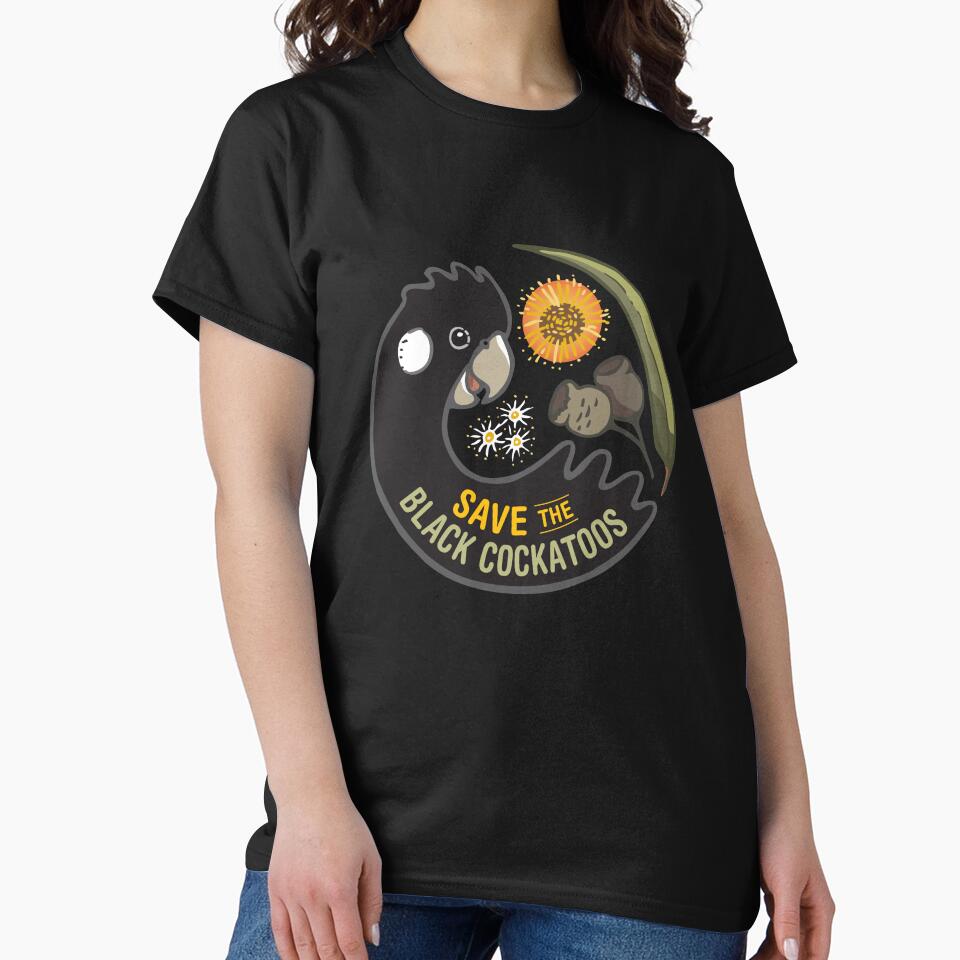 Save the Black Cockatoos (for dark bgnd) by RedCloudDesign