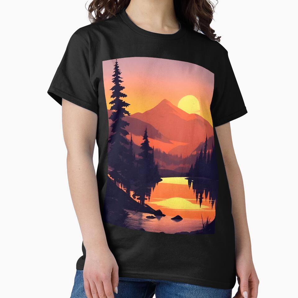 Find the Perfect Minimalist Landscape Sunrise Water View Print for Your Personal Style and Taste by supeart