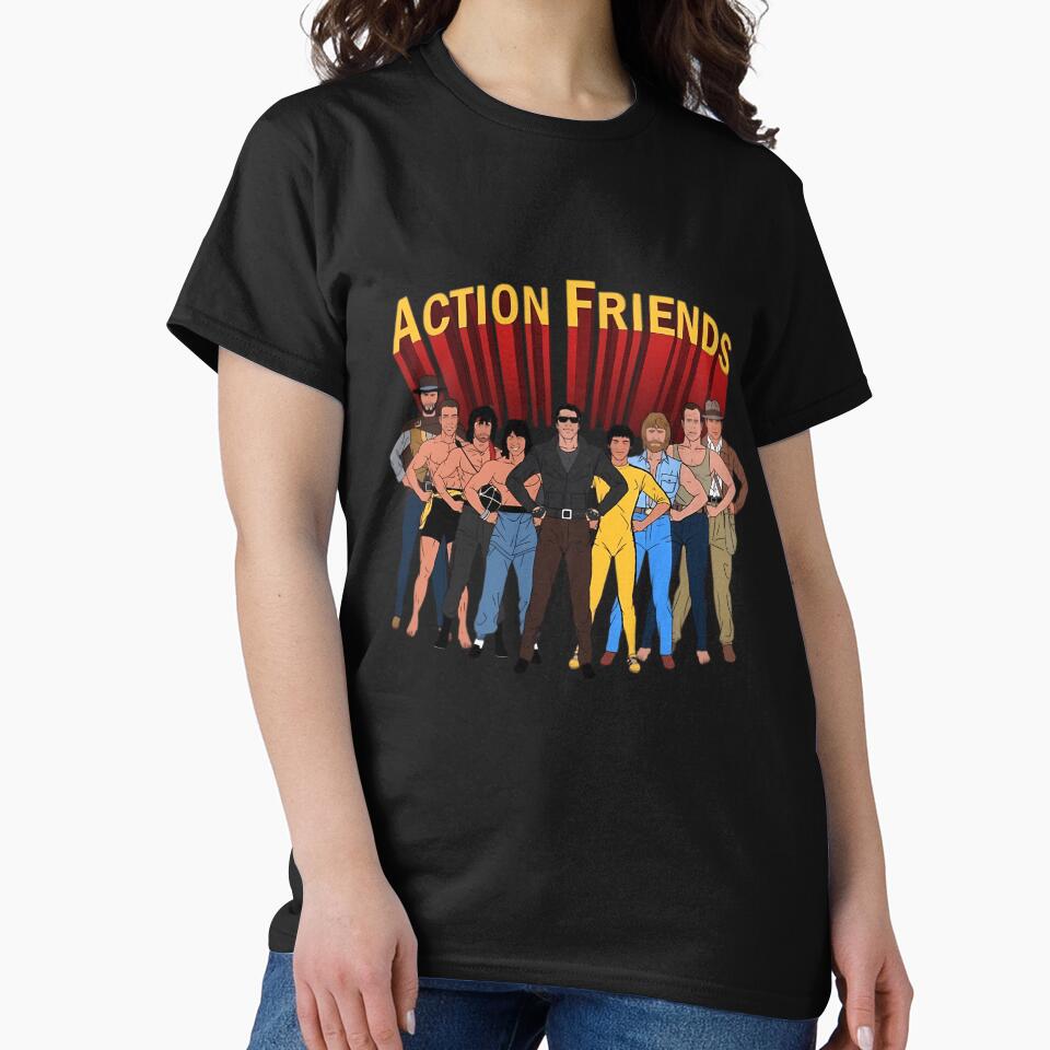Action Friends Cartoon Illustration Of Action Heroes In Parody Style by AbishD