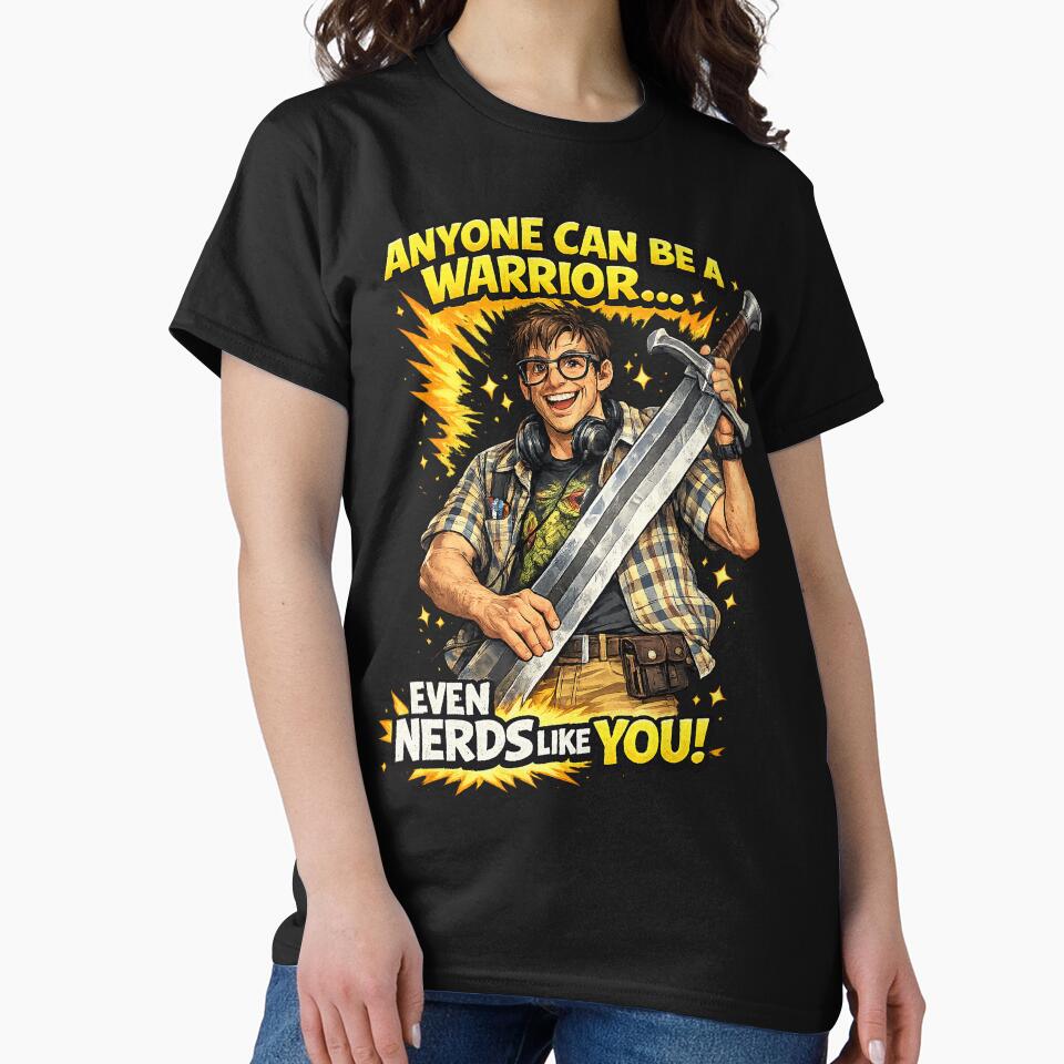 Nerd Warrior – Anyone Can Be a Warrior Funny Comic Book Gamer by Kiziorq